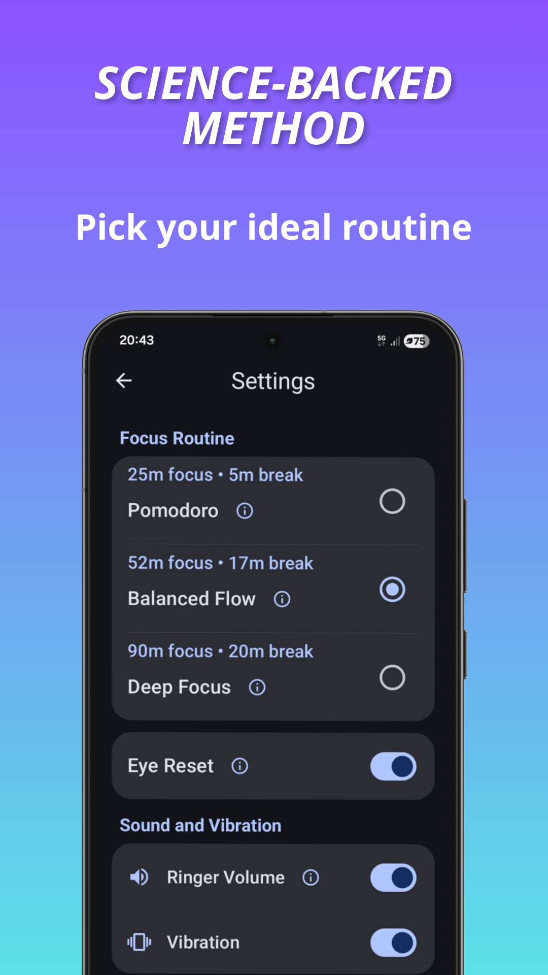 Work and rest interval methods