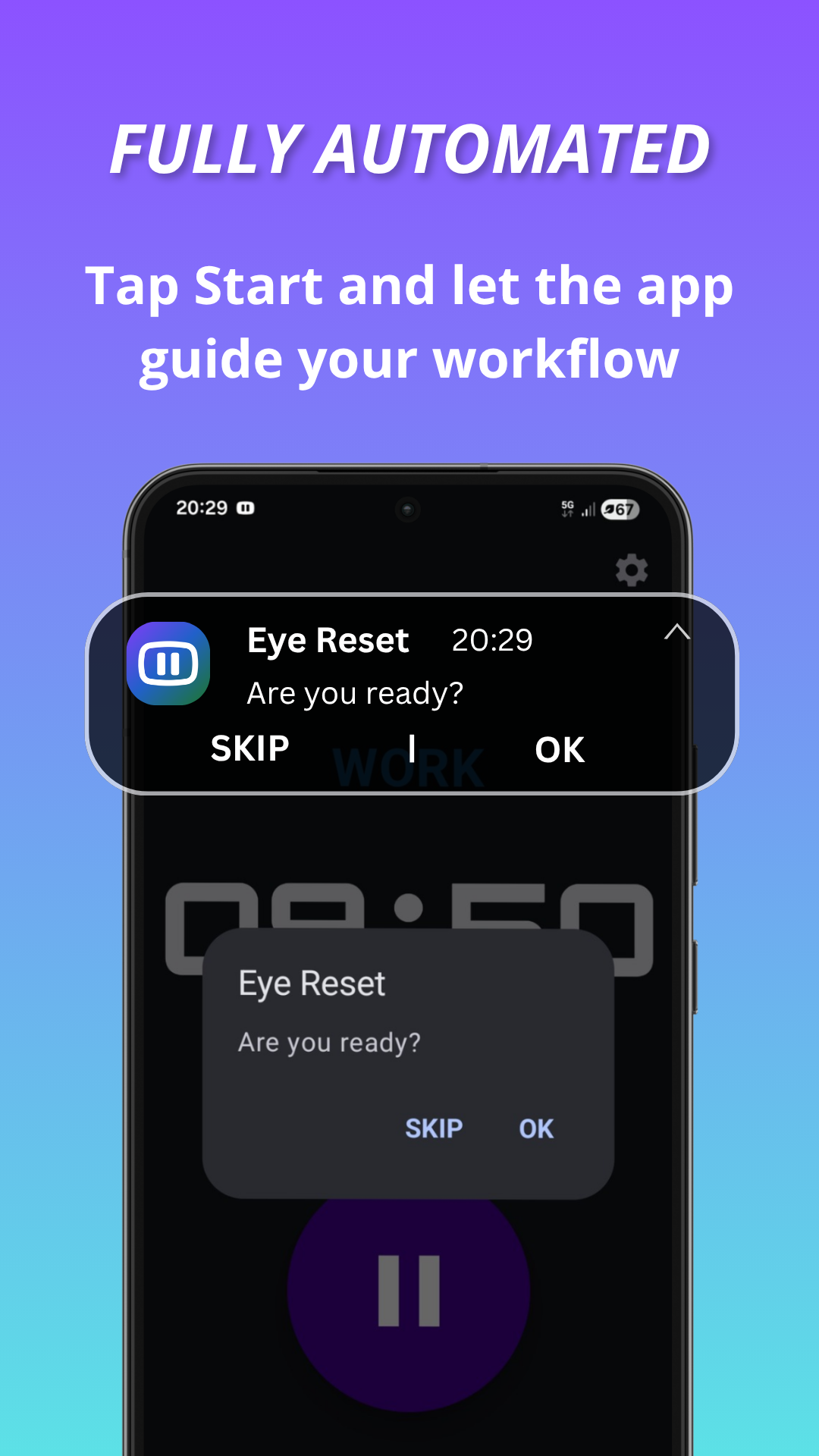 Automated screen break scheduling