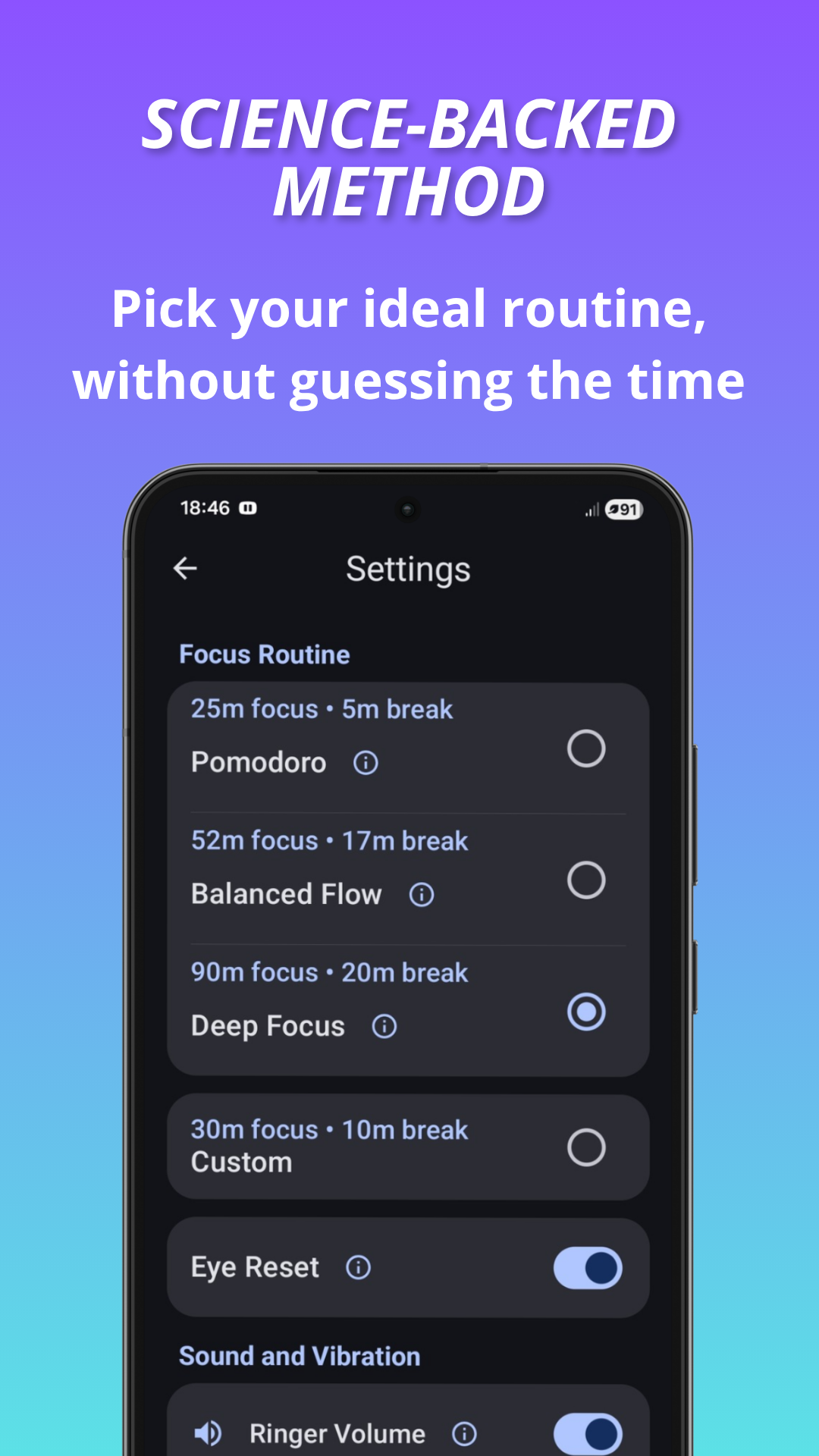 Work and rest interval methods